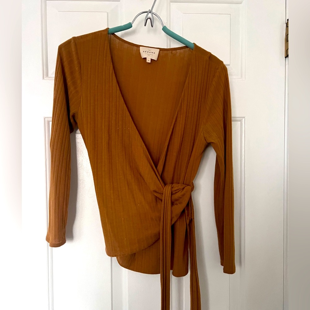Sezane wrap top